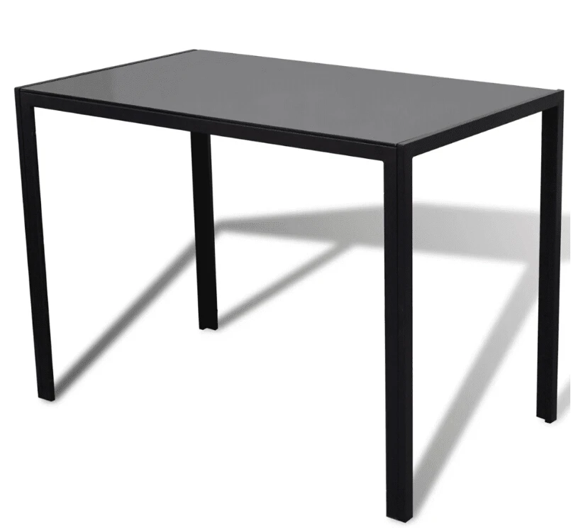 vidaXL Black Five Piece Dining Table Set modern style wooden Table for home cheaper sale