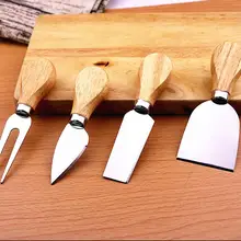 4 шт./компл. пицца пирог аксессуары для сыра Ножи с деревянной ручкой нож для сыра набор ножей кухонный инструмент для приготовления выпечки резак для сыра