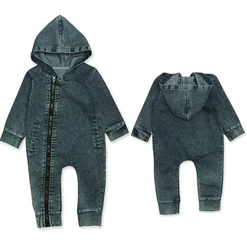 

Newborn Kids Baby Boys Infant Long Sleeve Infant One-Pieces Romper Jumpsuit Outfit 2019 New Fashion Toddler Denim Clothes Set