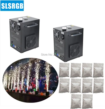 Goedkoop 2 Stuks 400W Koude Vonk Vuurwerk En 10 Zakken Poeder Remote Dmx Stage Sparkular Machine Voor Huwelijksviering party