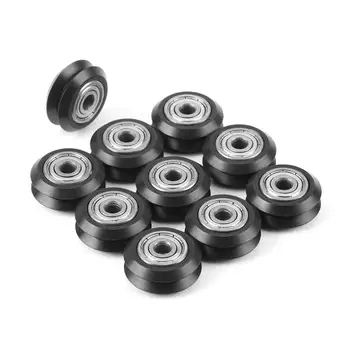 

Hot 10pcs/set POM Plastic Pulley V Shape Slot Models Passive Round Pulley Wheel 625 Bearing Pulley 25x5x11mm Transmission Parts