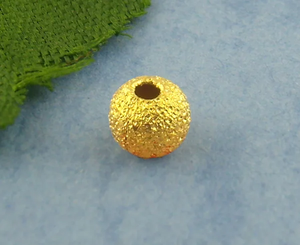 300 шт. золотистые бусины-разделители Stardust Ball в диаметре 4 мм (B01254) | Украшения и