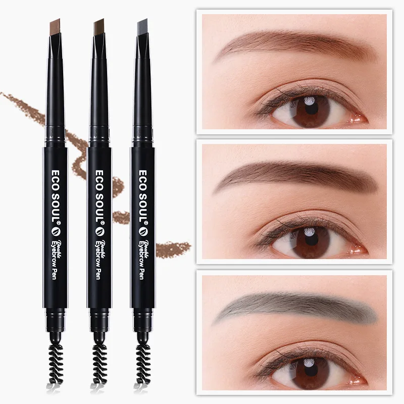 

Spot Double Automatic Rotation Eyebrow Pencil Waterproof Sweat Proof Don't Blooming Don't Makeup with Eyebrow Brush a Generation