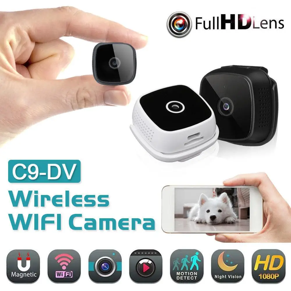 BEESCLOVER камера C9 DV WIFI HD 1080P беспроводная безопасности видеокамера ИК Ночное Видение