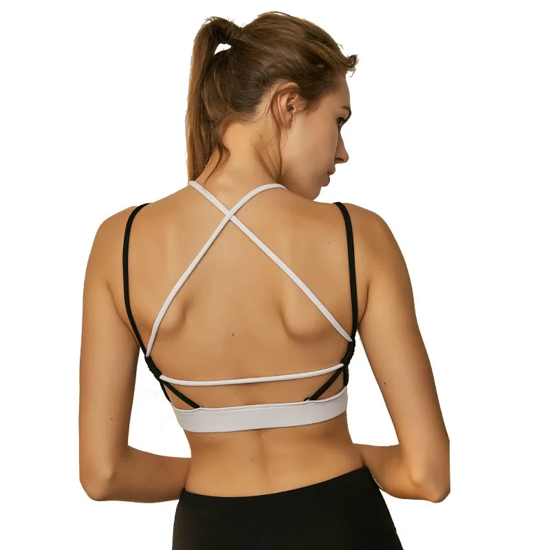 Breathable Running Crop Top Sexy Backless Sport Bra Top Brassiere Sport