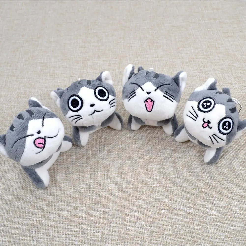 Kawaii серый сидя 9 см кошка плюшевые мягкие игрушки букет подарок мягкая плюшевая