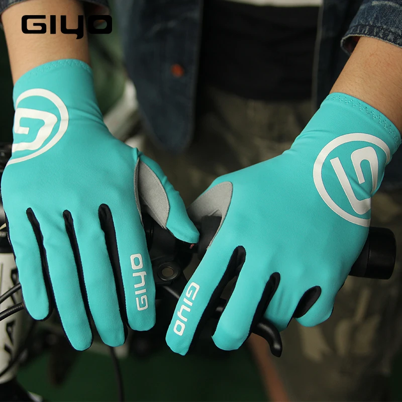 Giyo Guantes de ciclismo de dedos completos para hombre mujer, protector de manos de dedos completos con gel para manejo de pantalla táctil, perfectas para ciclismo de montaña carretera, unisex|Guantes
