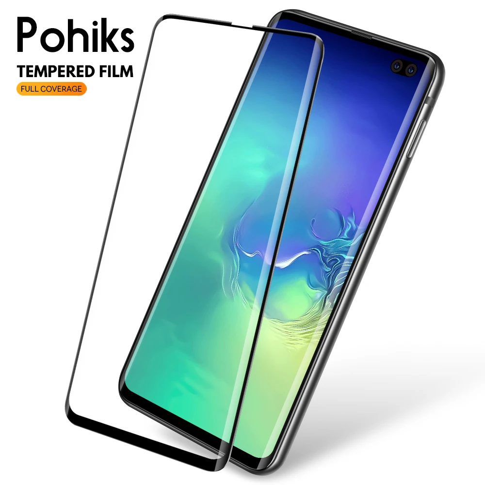 Pohiks Glass Film For Samsung Galaxy S10 Plus S10E 6D Curved Tempered Glass Screen Protector For Samsung Galaxy S10 S10e