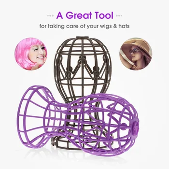 

Plastic Hat Wig Stand Wig Holder Dryer Portable & Collapsible for Travel Use Hair Tools Plastic Wig Stand