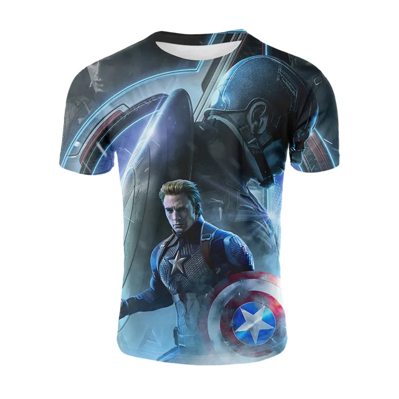 YELITE 2019 Marvel Avengers 4 футболка с 3d принтом супергероя Америки для косплея Мужская