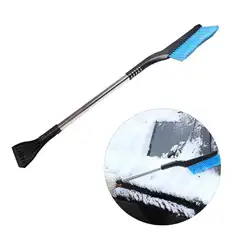 Новый телескопическая длинная ручка окно кузова снег лопатой Алюминий сплав 2 в 1 мода автомобиль скребок снег щетка