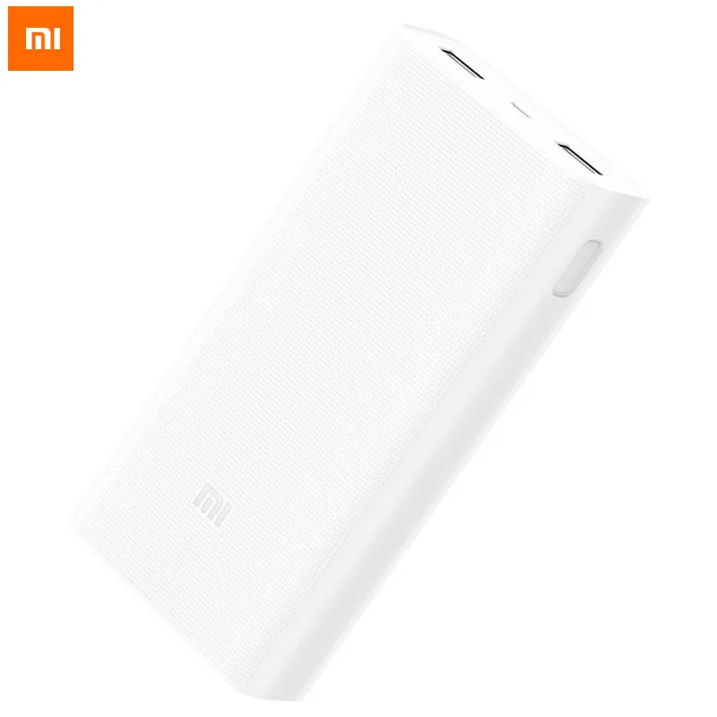 20000 мАч Внешний аккумулятор Xiaomi 2C внешний поддержка QC3.0 двойной USB портативный Mi