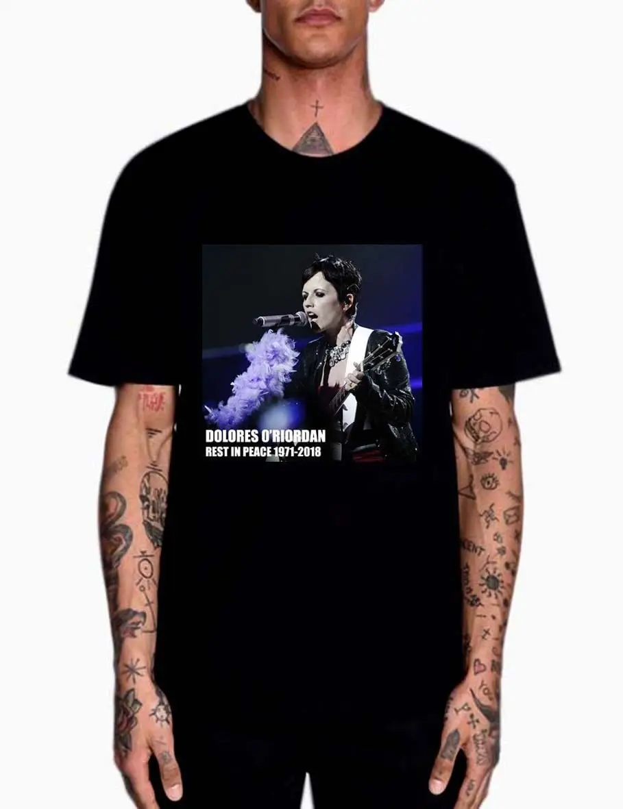 

The Cranberries Dolores O Riordan Singer T-Shirt Men Short Sleeve T Shirt Funny Clothing Casual Short Sleeve T Shirt