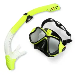 Противопротивотуманная маска для дайвинга с закаленным стеклом и полностью сухим верхом очки для подводного плавания дыхательная трубка