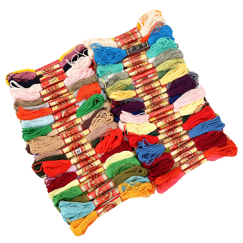 Cotton Embroidery Thread DIY Handmade Polyester Dyeing Line Floss Sewing Tool Cross Stitch Manual |
