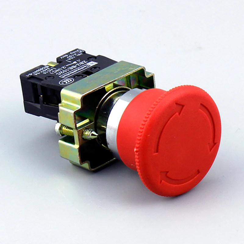 

ELEG-5 Pcs N/C SPST Latching Action Emergency Stop Push Button Switch 10A 600V