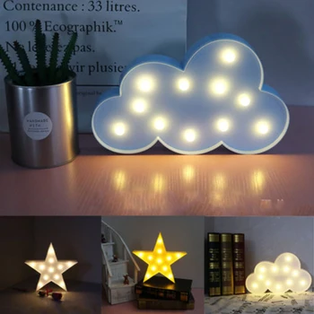 

LED Night Light Warm Cloud Shape Bedside Lamp Table Light in room For Children's Night Light Bedroom Or Study Room