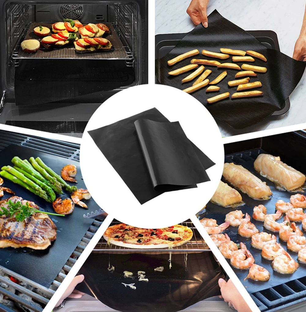 

GZZT Barbecue Grill Mat Best Conbination With Skewers Non-stick Heat Resistance Different Shape Stainless Steel Easily Cleaned
