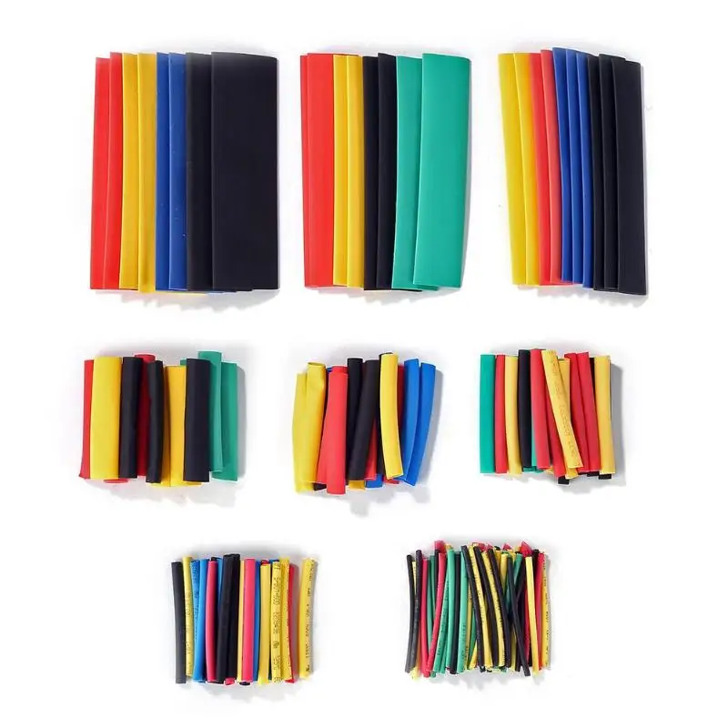 

70/140/164/260/410/500/520pcs Flame Retardant Polyolefin Heat Shrink Tube Insulated Sleeve Kit