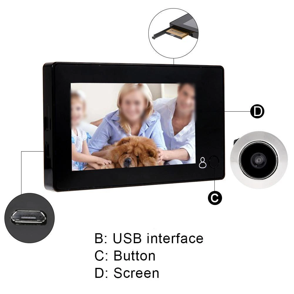

4.3" Inch Smart Wireless Door Bell Visual Night Vision Camera Home Monitor