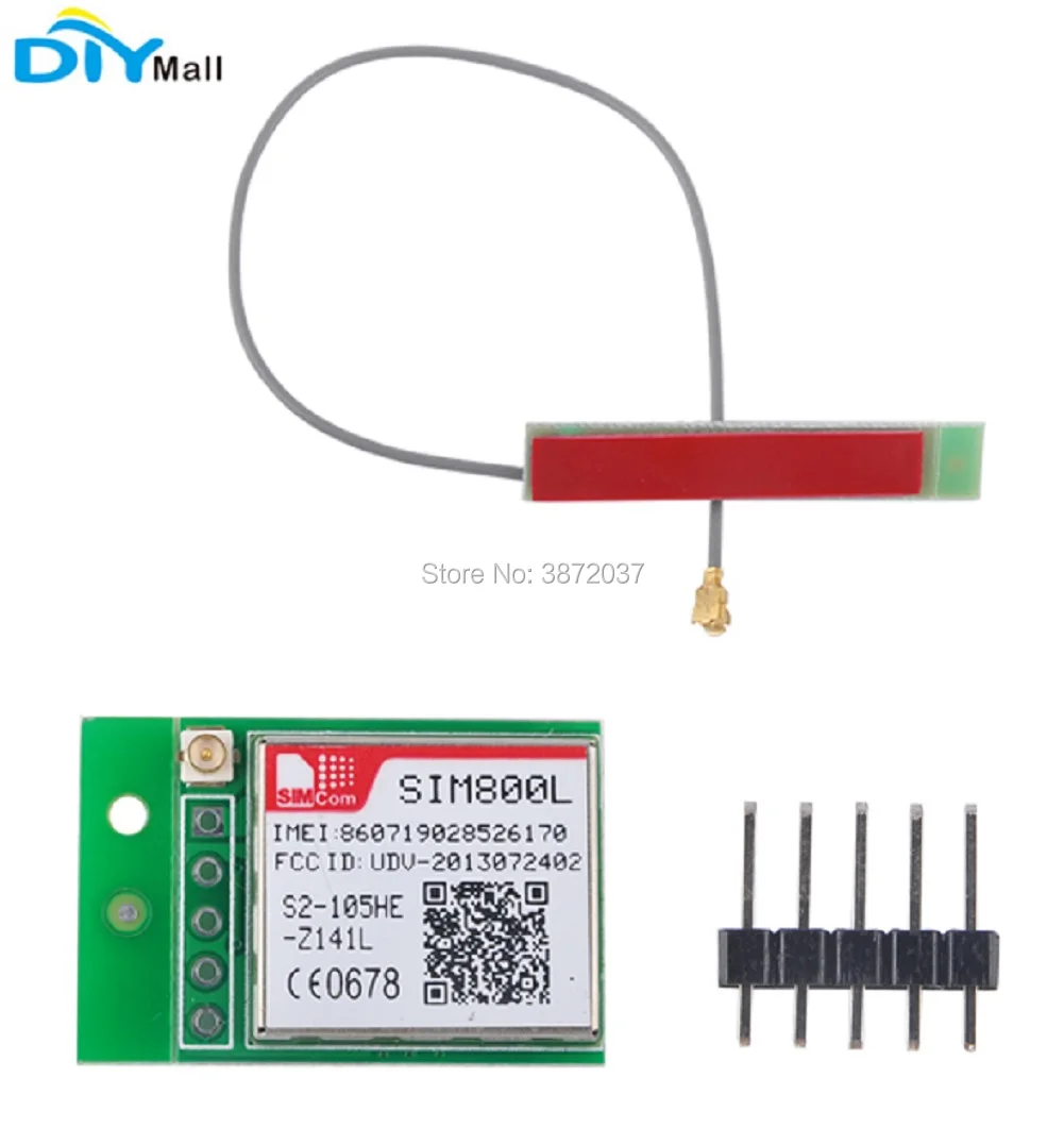 

SIM800L GPRS GSM Module Quad-band TTL Serial Port 2G Network+ PCB Antenna Bomb Slot Automatic MicroSIM Card