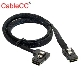 

Cablecc CY Ultra Slim Flat Left Angled 90 Degree Mini SAS 36pin SFF-8087 to 8087 Data Raid Cable 80cm