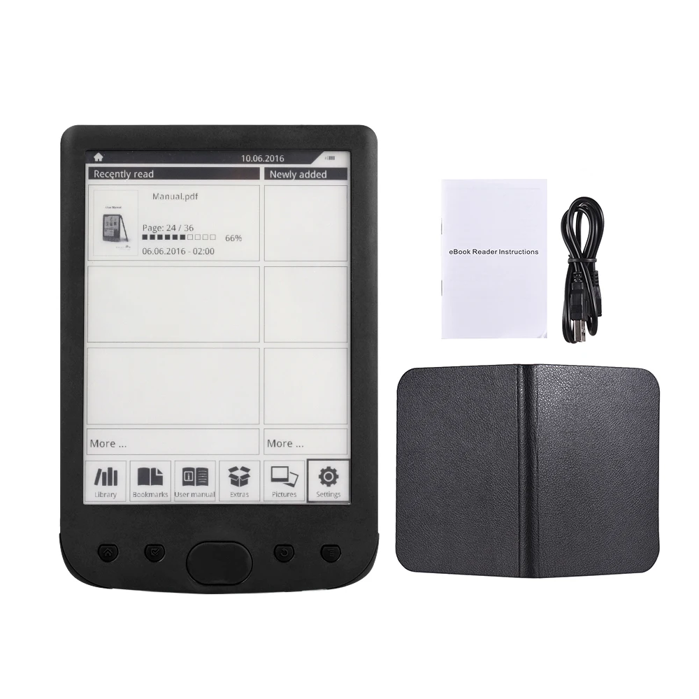 6 дюймов электронная книга ридер E-Ink экран 800*600 без бликов с usb-кабелем PU крышка 8 Гб памяти E-Reader Поддержка 32 Гб TF карта