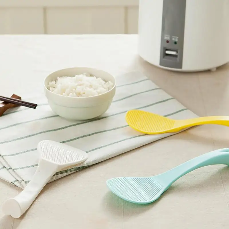 1 шт. экологически чистые совок для риса антипригарная ложка для еды ковш для готовки посуда кухонные гаджеты Инструменты случайных цветов