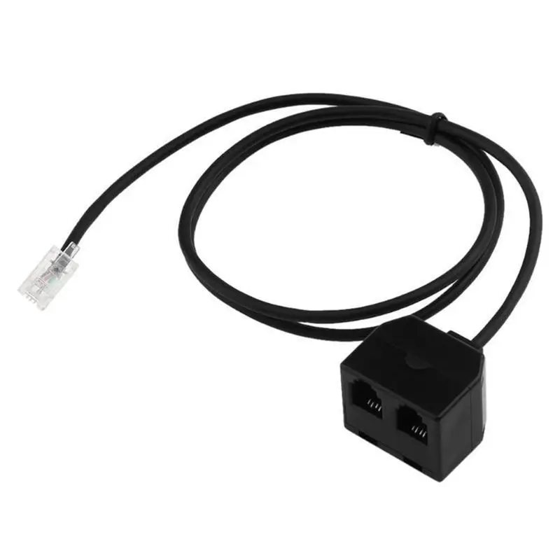 RJ9 4P4C Штекерный соединитель портов с двумя разъемами для телефонного