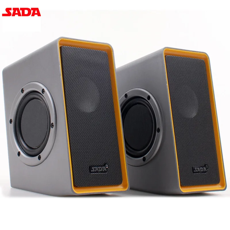 

SADA V-151 Computer Laptop Subwoofer Mini Portable Speakers HiFi PC Notebook Speaker Desktop 3.5mm USB Media Music Player