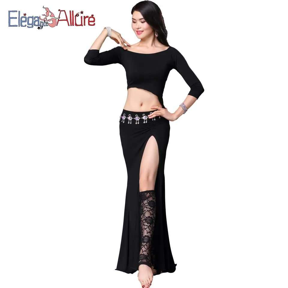 

E&A Bellydance Fashion Belly Dance Costumes Belly Dance Set Eastern Oriental Outfits Long Dress for Women Beginner Practice Suit