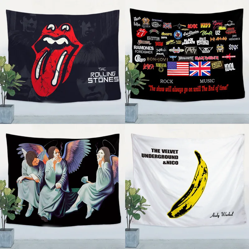 

Heavy metal music rock band Reggae flag banner Vintage poster tapestry Hanging painting wall hanging Bar cafe concert home decor