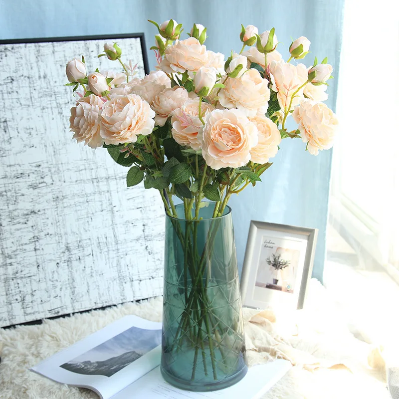 Капуста розы Бургундия Настоящее прикосновение розы крем Лаванда Румяна розы спрей DIY Свадебные вечерние украшения для дома