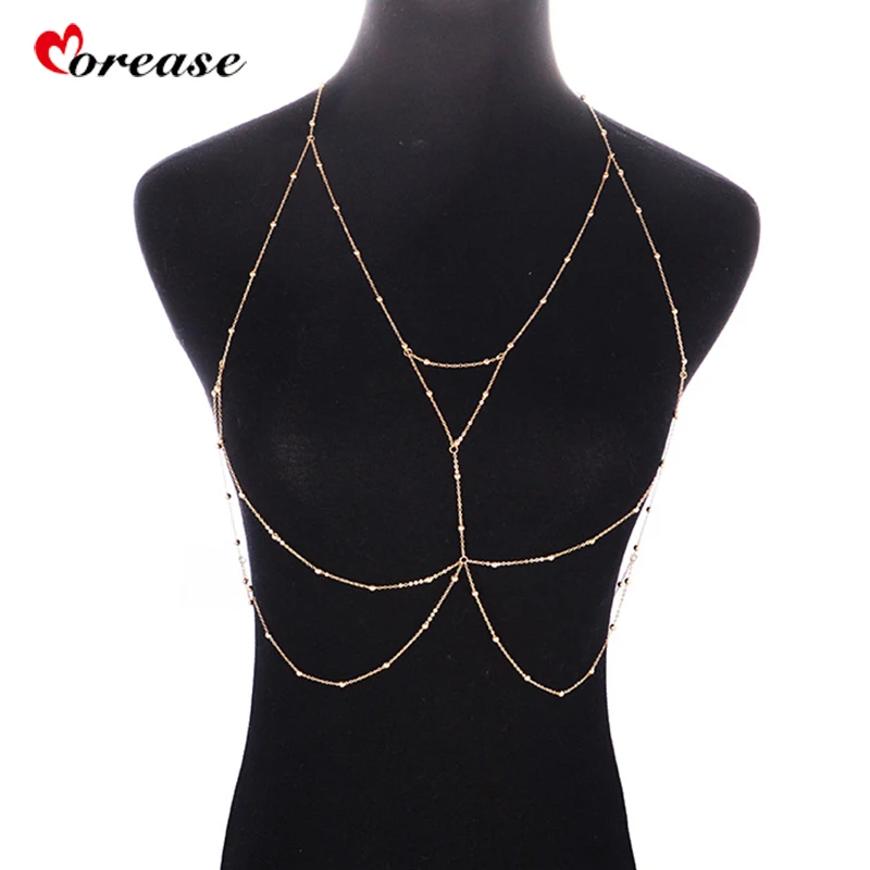 Morease Sexy Body Chian Retro Jewelry Women font b Sex b font Toys Breast Necklace Flirting