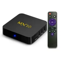 MX10 Android 8,1 пирог 4 + 32 ГБ 4 K Media Player интеллектуальная сеть Smart ТВ коробка 64bit 4 ядра UHD Wi-Fi