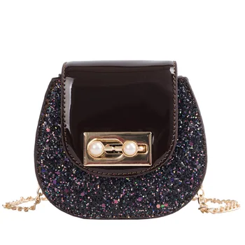

2019 Spring And Summer New Shoulder Bags Simple Sequins Mini Messenger Handbags Tide Boys And Girls Small Square Bag