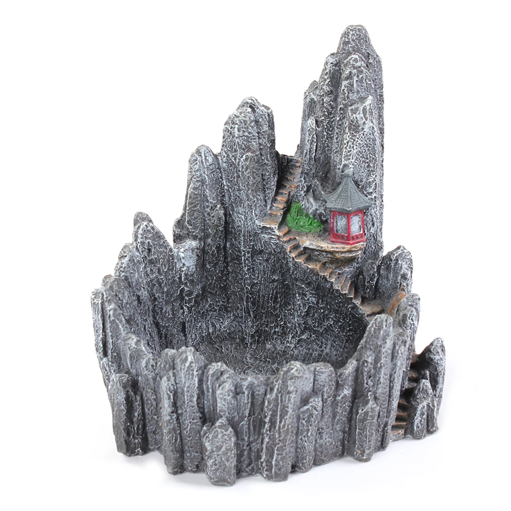Сказочный Сад, миниатюра рок горный холм Клифф цветочный горшок коттедж Вертикальная скульптура кашпо для украшения без растений