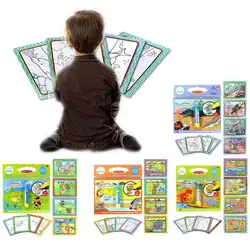 Многоразовая раскраска Волшебная акварель книга малыш каракули запись доска для рисования Игрушка Дети развития живопись игрушка