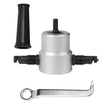 

Double Head Metal Plate Cutter Nibbler Saw Metal Cutting Drill Attachment