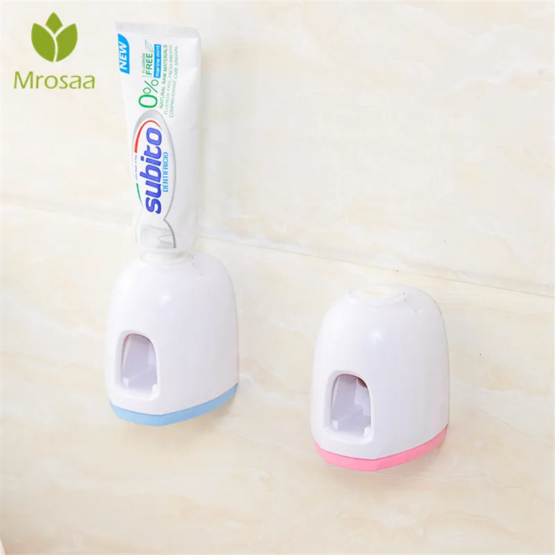 1 Pcs Mrosaa Automatic Toothpaste Dispenser Squeezer Home Wall Mounted Suction Auto Toothpaste Holder Rack Bathroom Accessories