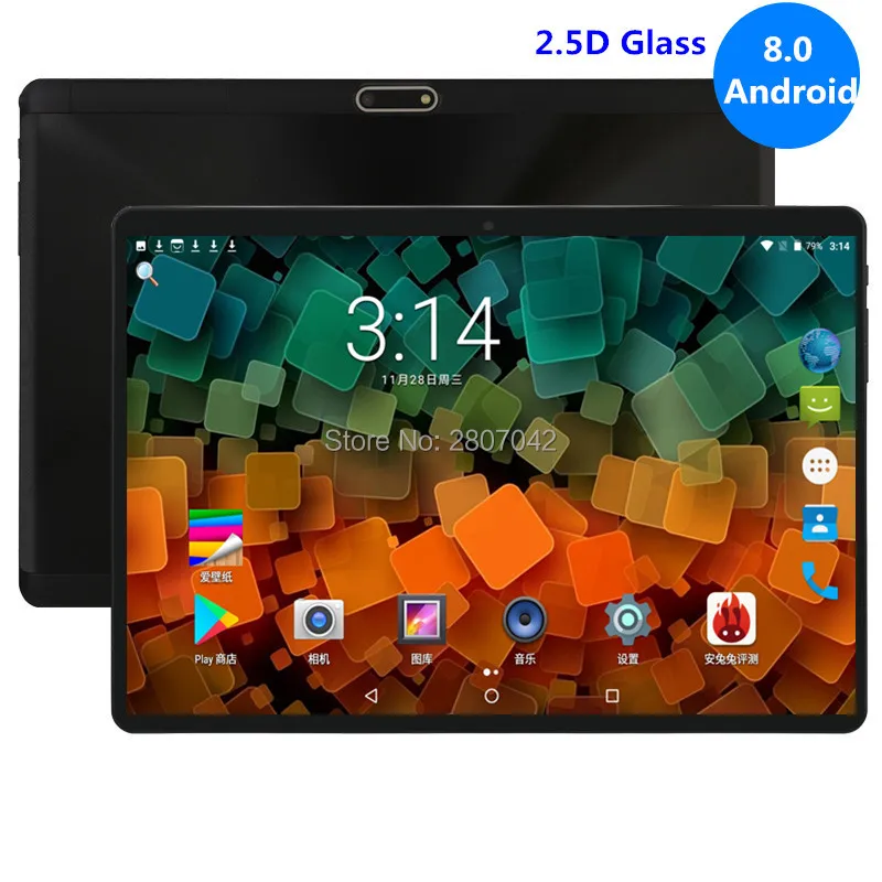 

10 inch Tablet PC Octa Core 4GB RAM 64GB ROM Dual SIM Card Slots Youtube 1280X800 2.5D IPS Screen Android 8.0 GPS tablet 10.1