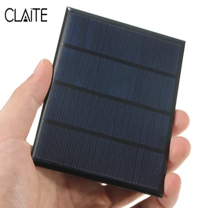 Image 2 - CLAITE 12V 1.5W البسيطة ألواح شمسية متعدد الكريستالات/ البلورات DIY الايبوكسي الخلايا الشمسية السيليكون طاقة البطارية البنك شاحن الشمسية وحدة نظام