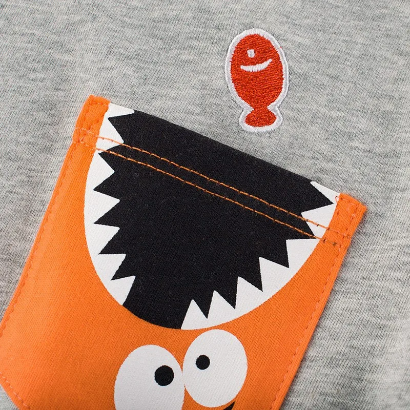 Summer Baby Kids Boys Cartoon Tops T-shirt Age 2-10 Years Shark Animal Print T-shirt For Girls Shirt Children Clothing 