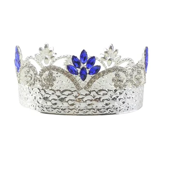 

1PC Bridal Crown Tiara Hollow Round Rhinestone Hair Ornament Bridesmaid Headdress Festival Decor Wedding Tiara Bride Headband
