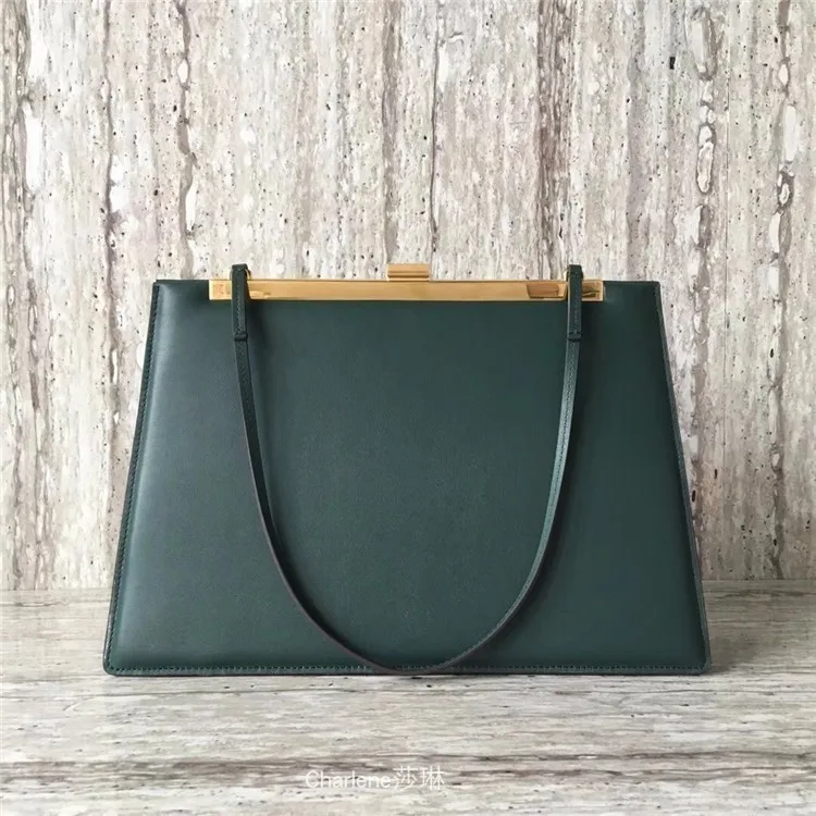 

2019 New Autumn Winter Genuine Leather Frame Handle Bags Luxury Handbags Handbag Women Designer Famous Brand Pochette Bolsa