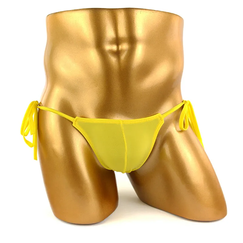 

Sexy Mens Swim Briefs Bikini Bottoms Panties Low Rise Male Bandage Ice Silk Swimwear Sunbath Swimming Pool Beachwear Plus Size
