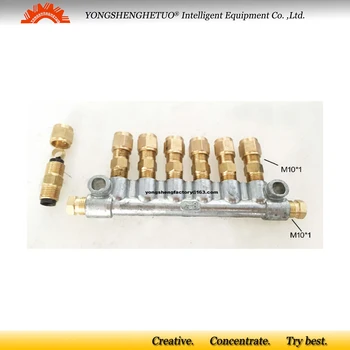 

Lubrication resistance oil distributor 6 M10*1 outlets M10*1 inlet junction block A-8-10+proportion metering unit PST