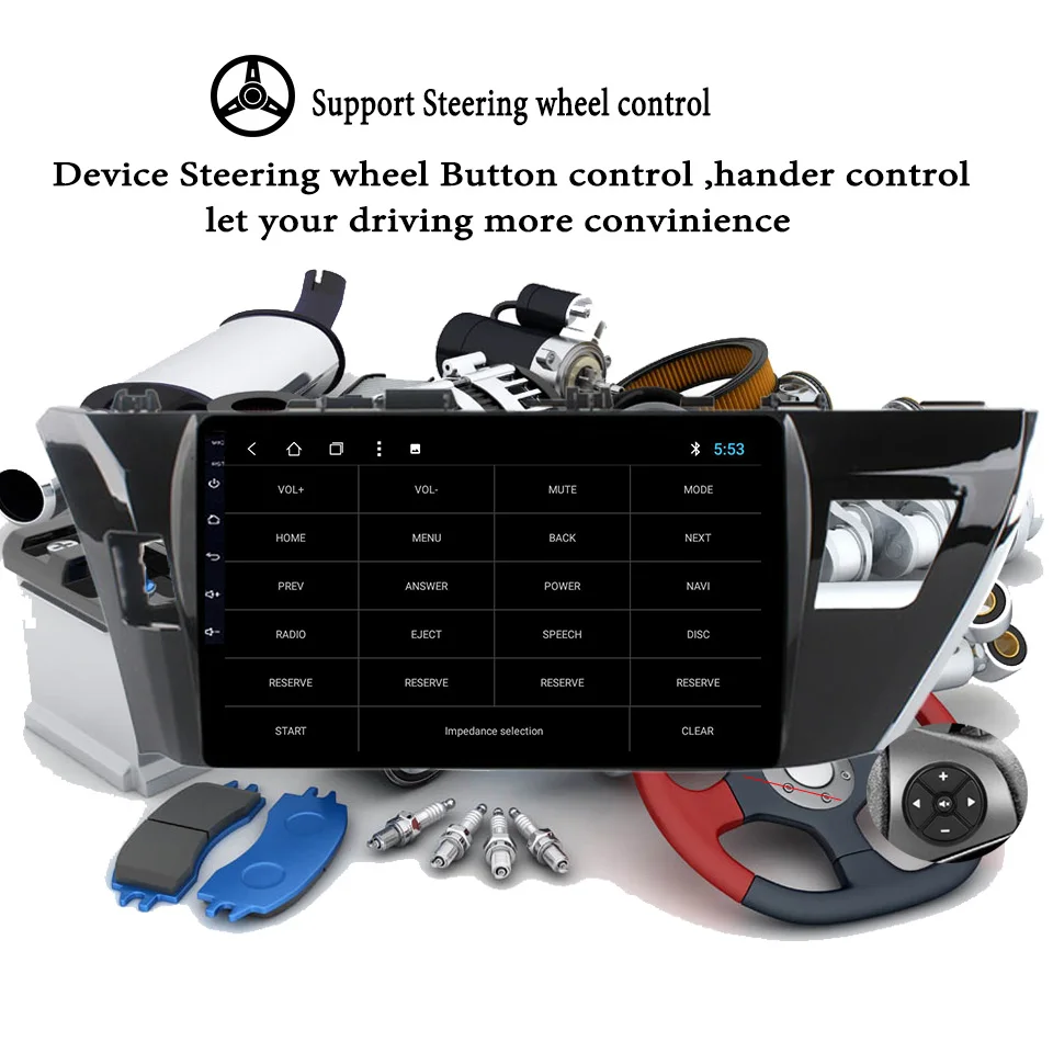 Clearance 2 din Carplay Android 9.1 car dvd player gps for Toyota Corolla 20137 2014 2015 2016 2017 10.1