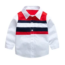 AMISSA/разноцветные рубашки для мальчиков; Европейский стиль; белая повседневная школьная форма с длинными рукавами; блузки с отложным воротником