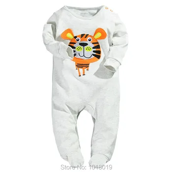 

New 2019 Branded 100% Quality Combed Cotton Newborn Baby Boys Clothing Romper Creeper Jumpsuit Long Sleeve Bebe infant Clothes